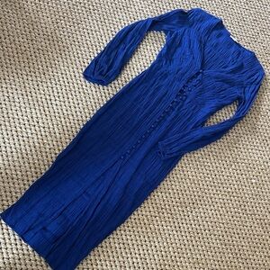 Tea n Cup Royal Blue Ribbed Knit Top